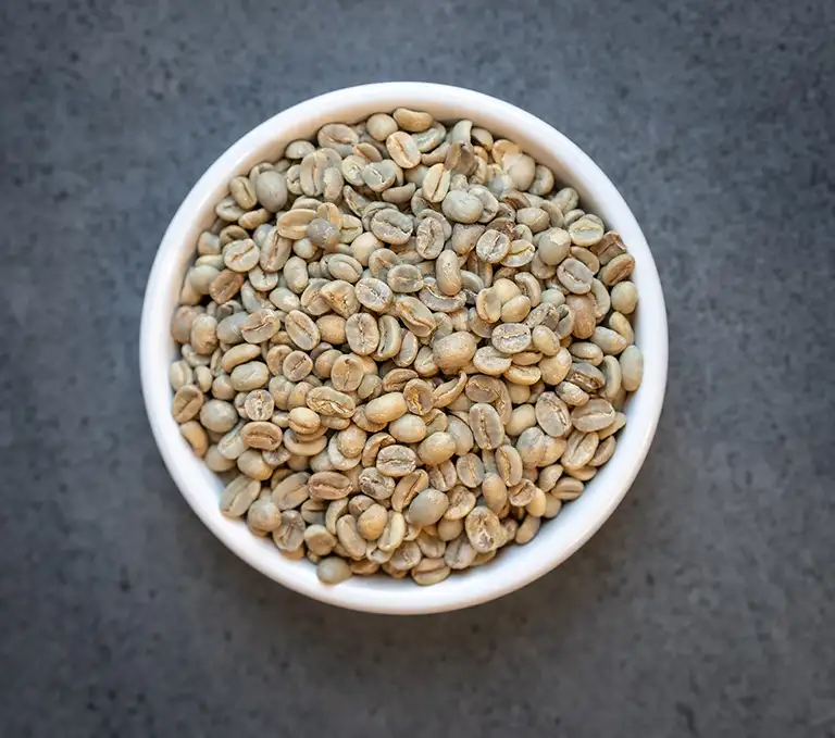 Emperor’s Selection Espresso Blend Green Coffee Beans Bowl of Emperor’s Selection espresso blend green coffee beans