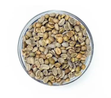 Bowl of unroasted green coffee beans – Sonofresco Royal Silk Espresso Blend
