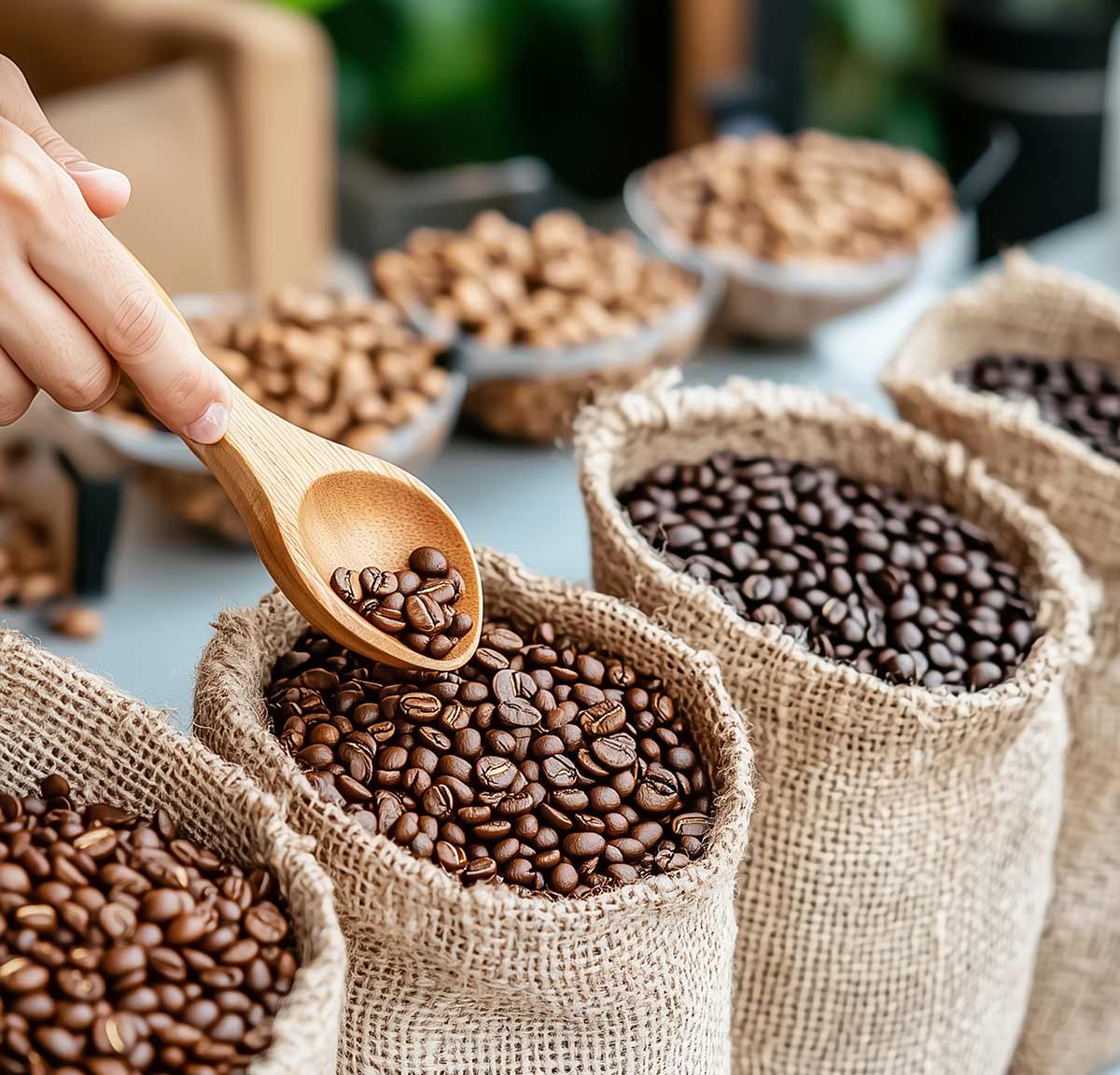 Coffee beans roasting in Sonofresco roaster showing light to dark color transition